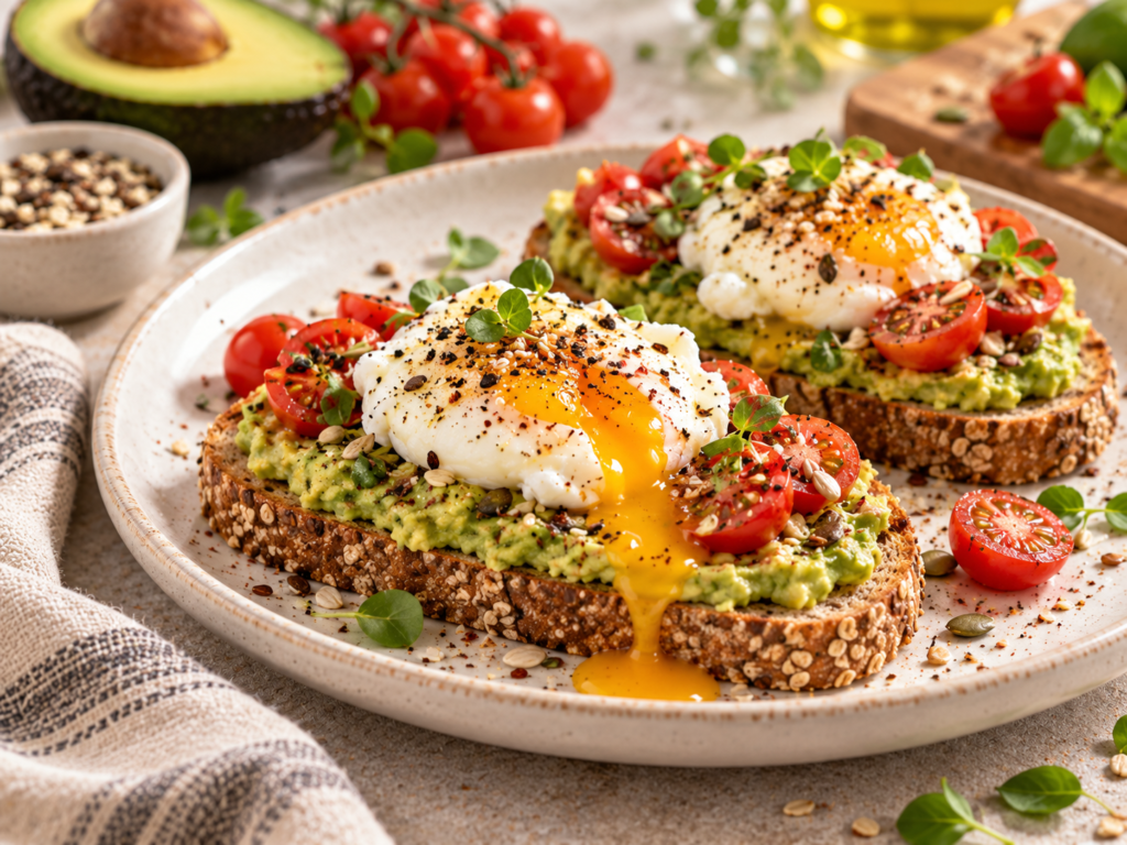 Tostada de aguacate y huevo